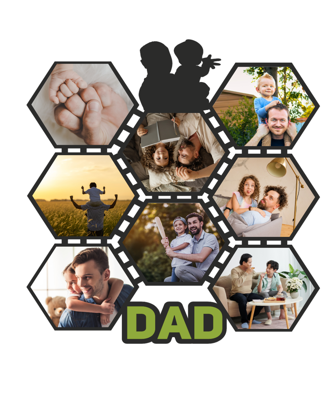 Dad Frame Collection – Sweet Dad, Best Papa & Birthday Wall Gift -04FR0023