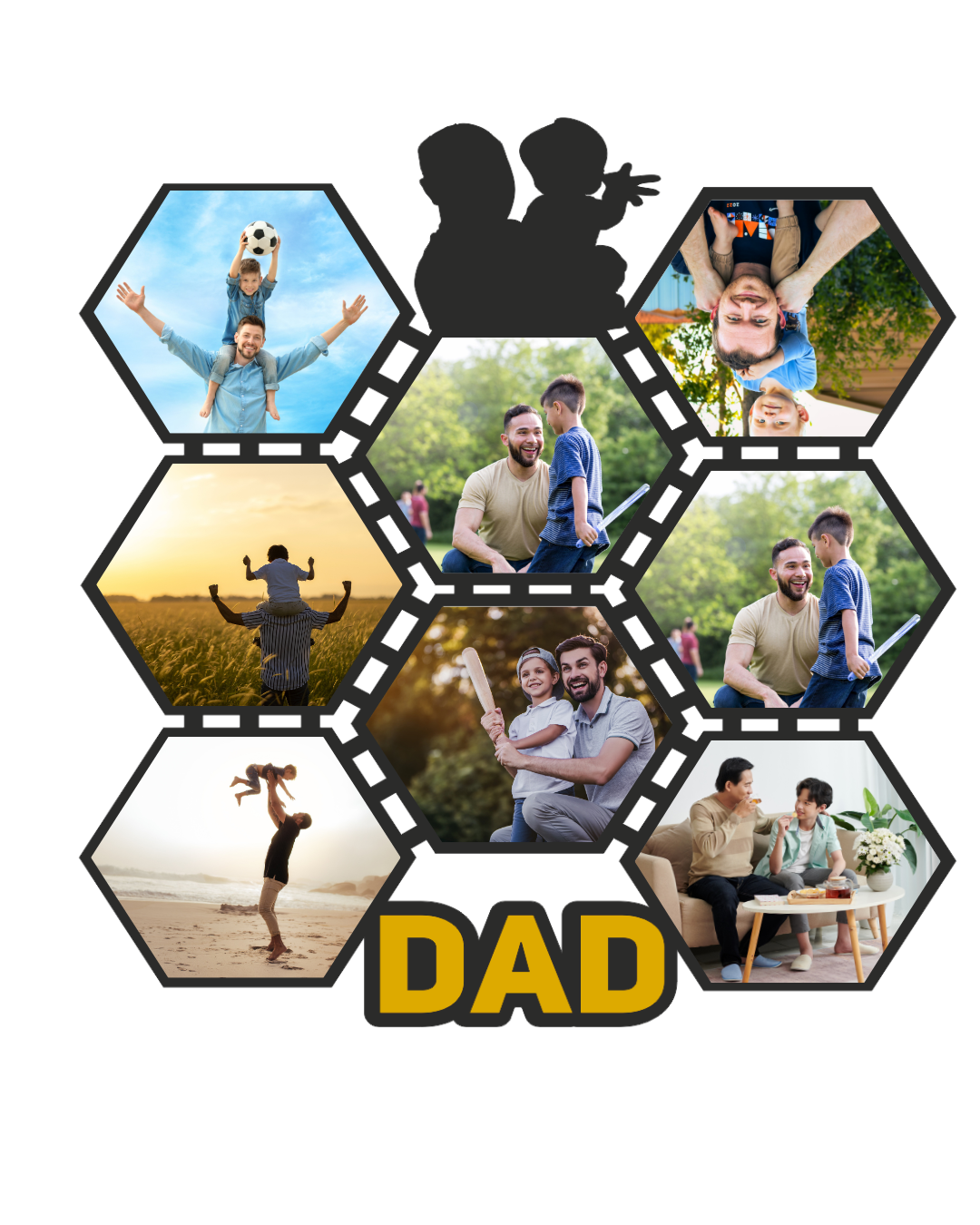 Dad Frame Collection – Sweet Dad, Best Papa & Birthday Wall Gift -04FR0023