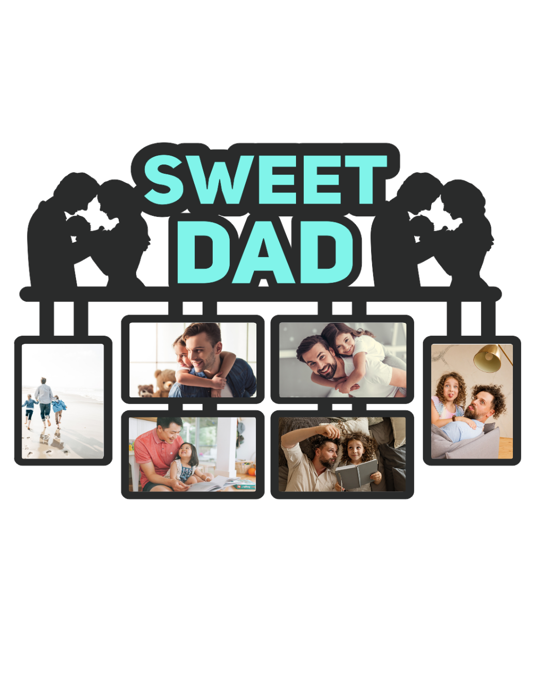 Dad Frame Collection – Sweet Dad, Best Papa & Birthday Wall Gift -04FR0023