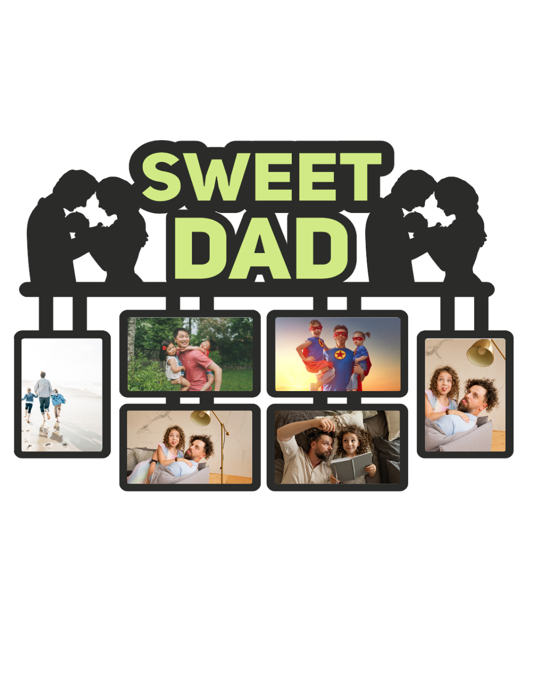 Dad Frame Collection – Sweet Dad, Best Papa & Birthday Wall Gift -04FR0023