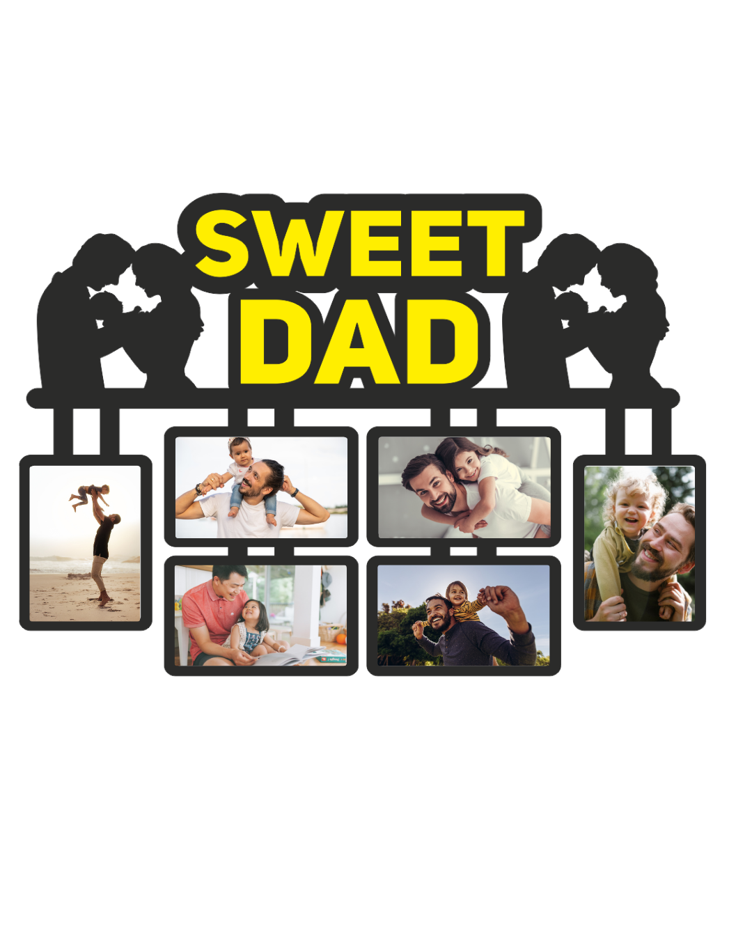 Dad Frame Collection – Sweet Dad, Best Papa & Birthday Wall Gift -04FR0023