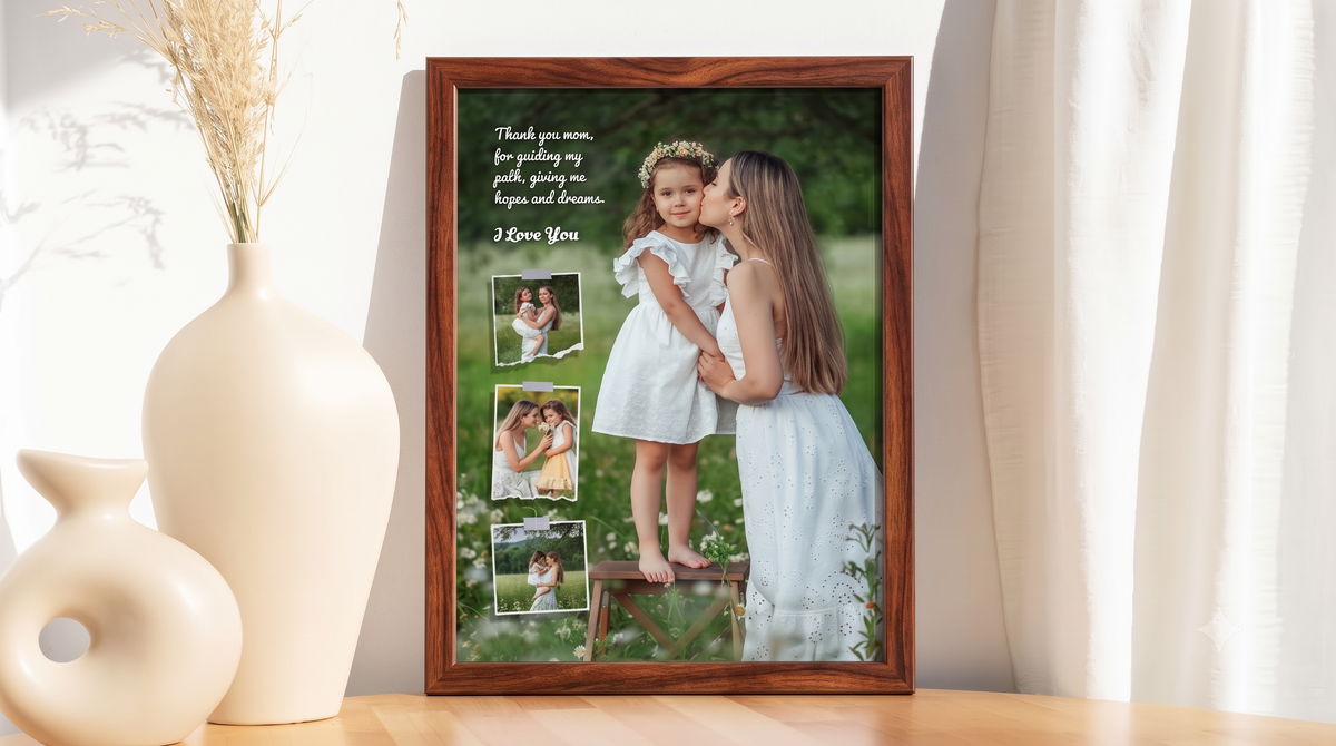 Personalised Mother's Day Frame – Scrapbook Memories & Meadow Whispers