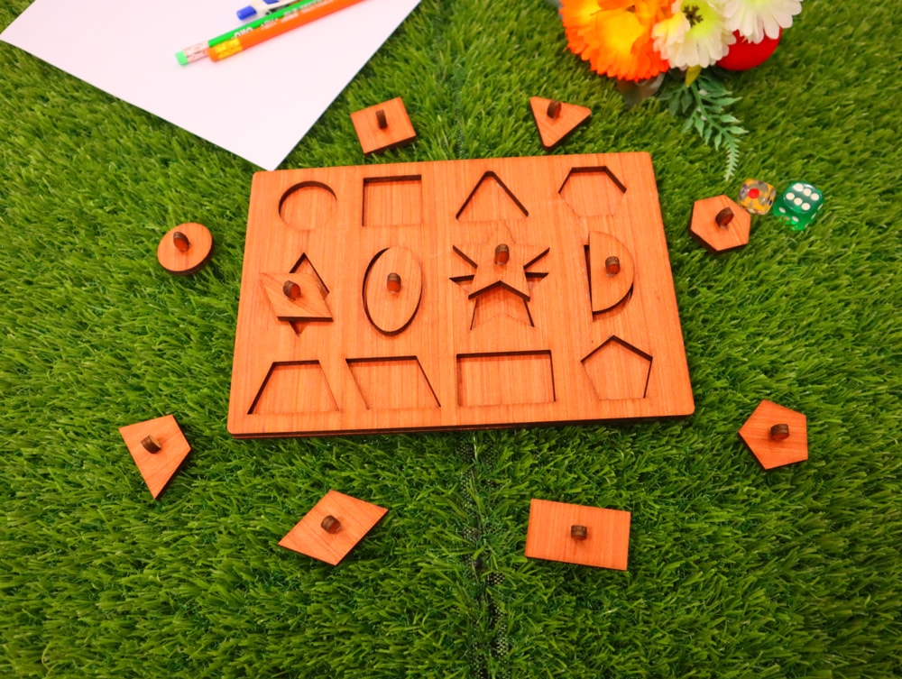 TinyThinkers Early Learning Puzzle Set – Shapes, Colors, and Fractions -07KS0010