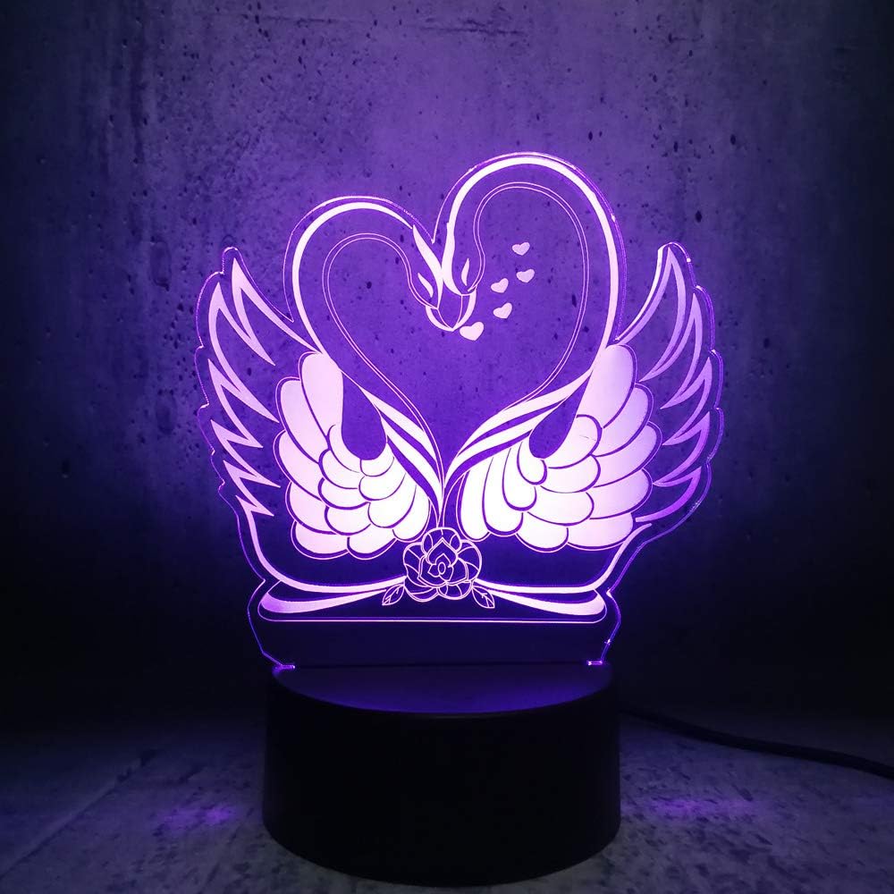 Heart 3D LED Night Light Love Heart Night Light Love Knot 3D Illusion Lamp - 11CT0011