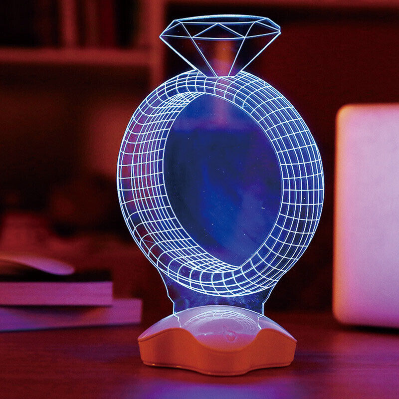 Heart 3D LED Night Light Love Heart Night Light Love Knot 3D Illusion Lamp - 11CT0011