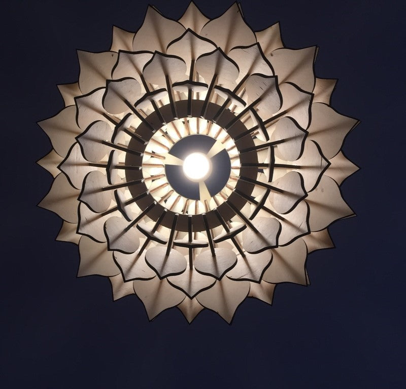 Geometric & Nature-Inspired Wooden Pendant Lamp Series – 18LP0005