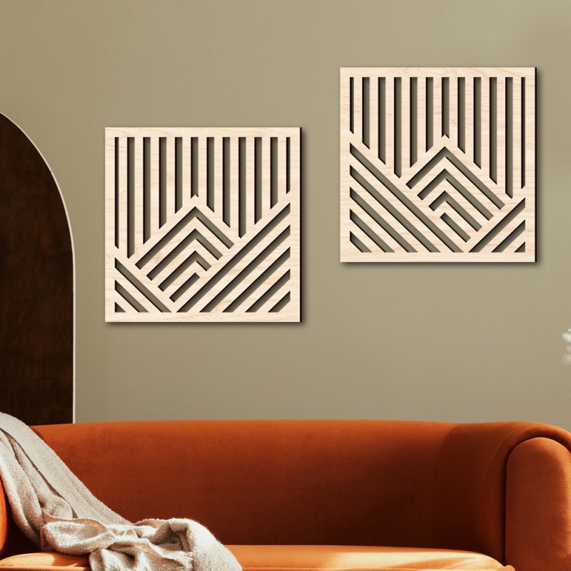 Modern Geometric Wood Art - 21HD0001