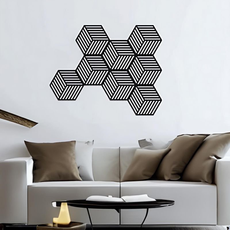 Modern Geometric Wood Art - 21HD0001