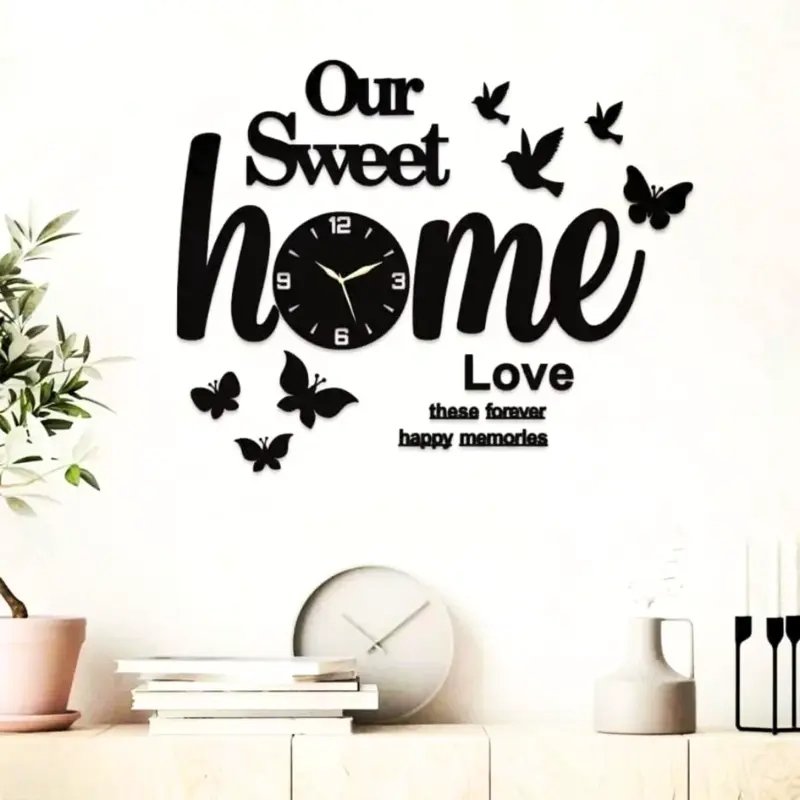 Acrylic Wall Clock- Home & Family - 21HD0002
