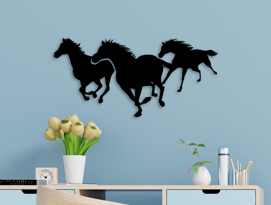 Majestic Horse Silhouette Wall Art - 21HD0012