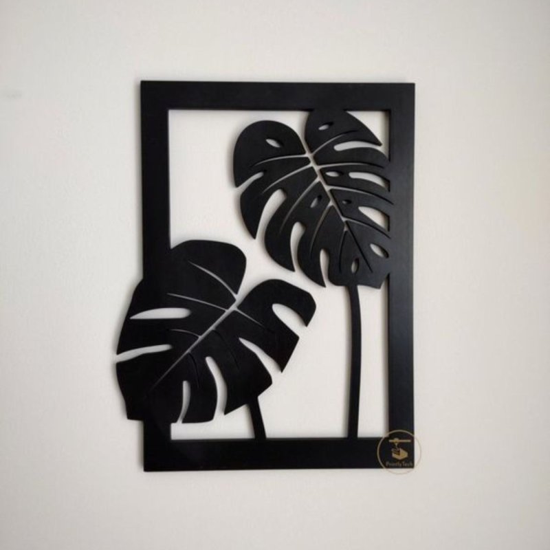 Framed Wooden Leaf Wall Art - 21HD0014