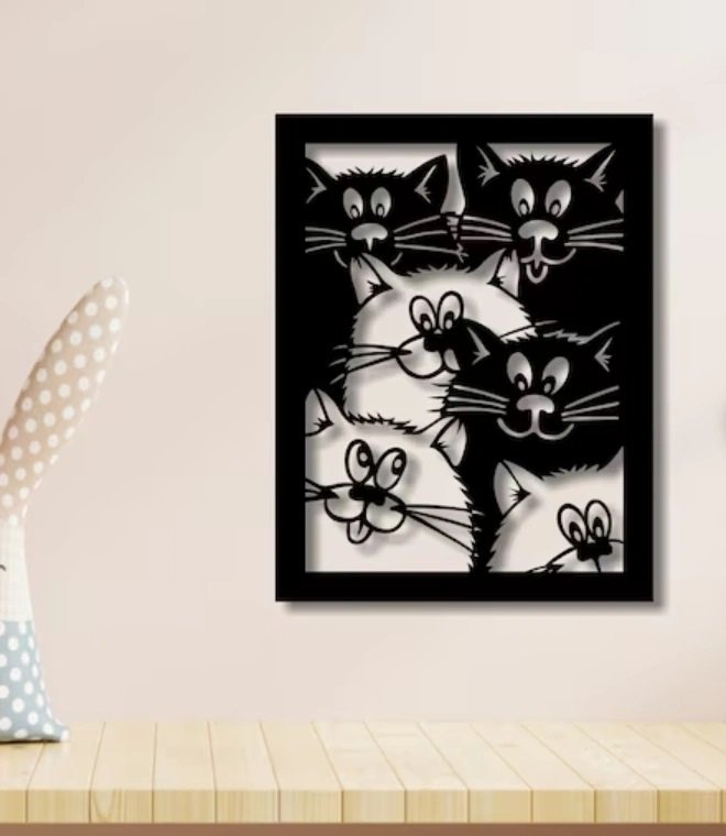 Cat-Themed Wall Decor - 21HD0017