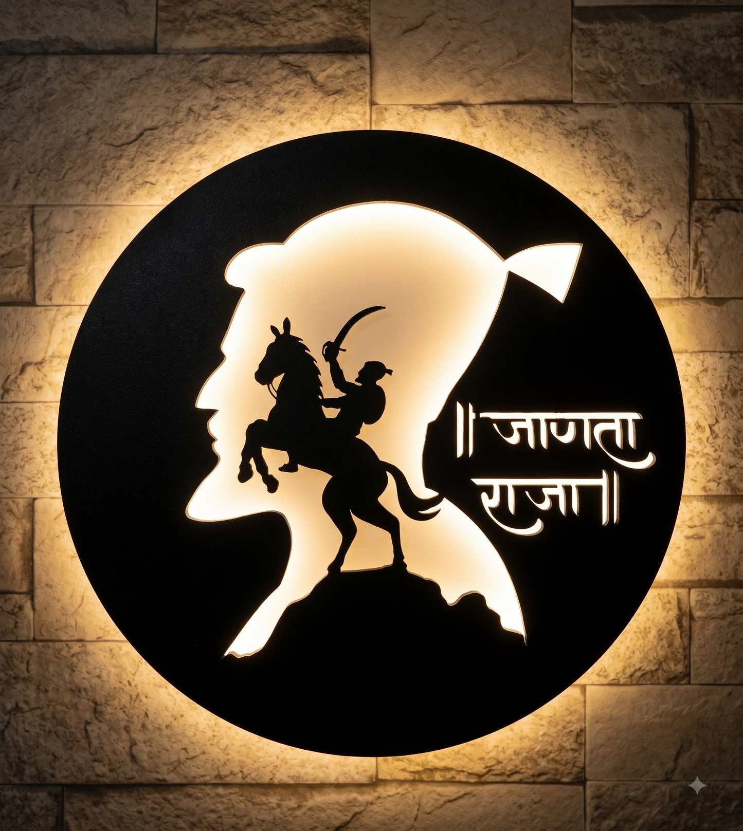 Chhatrapati Shivaji Maharaj Silhouette Wall Art – Warrior Home Decor