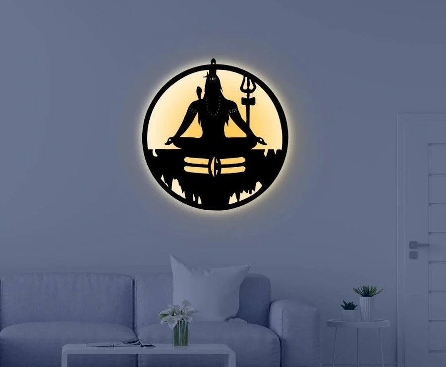 Shiva Dhyan Wall Art – Lord Shiva Spiritual Wall Décor