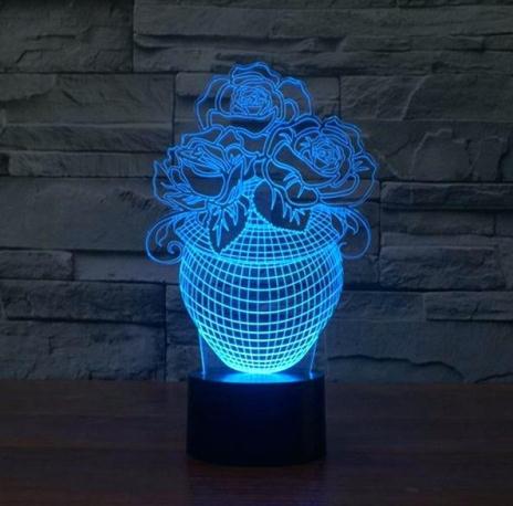 Flower Vase 3D Acrylic Lamp - 11CT0035