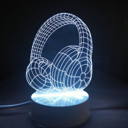 Headphones 3D LED Night Light  - 11CT0036