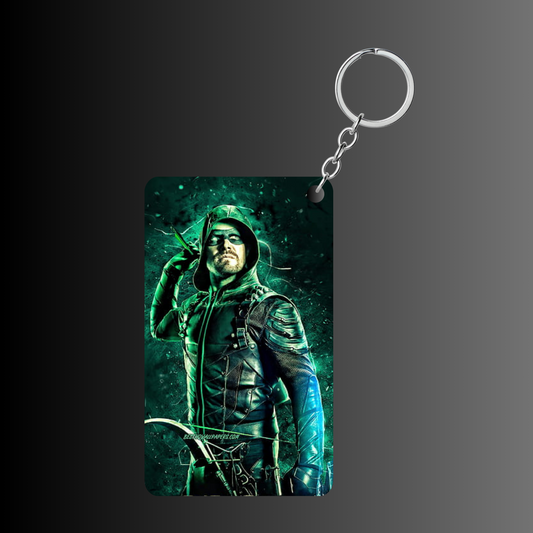 Green Arrow Design Keychain