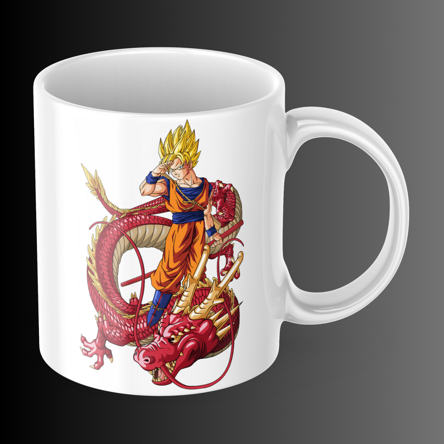 Goku With Dragon Design Mug