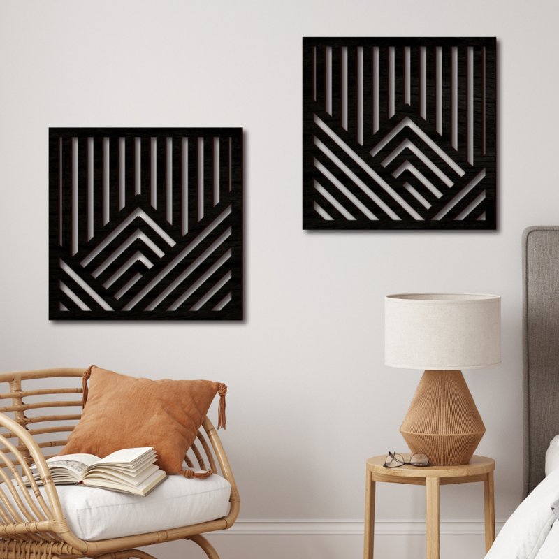 [Discarded] Geometric Wood Art Wall Decor – Discarded