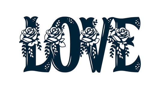 Floral Love Sign - 21HD0008