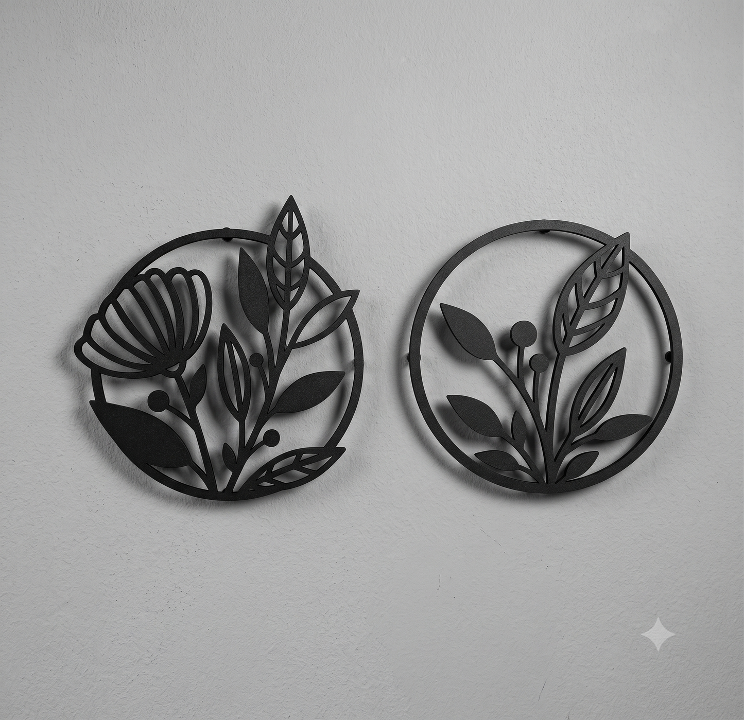 Wildflower Bloom Round 2-Piece Wall Hanging Set