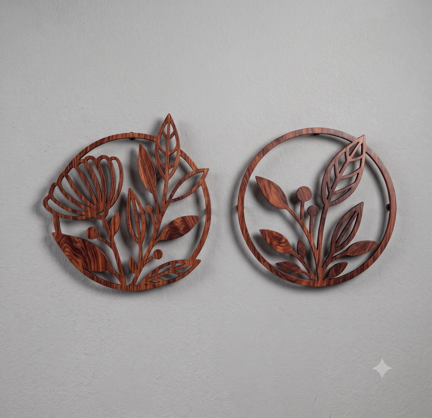 Wildflower Bloom Round 2-Piece Wall Hanging Set