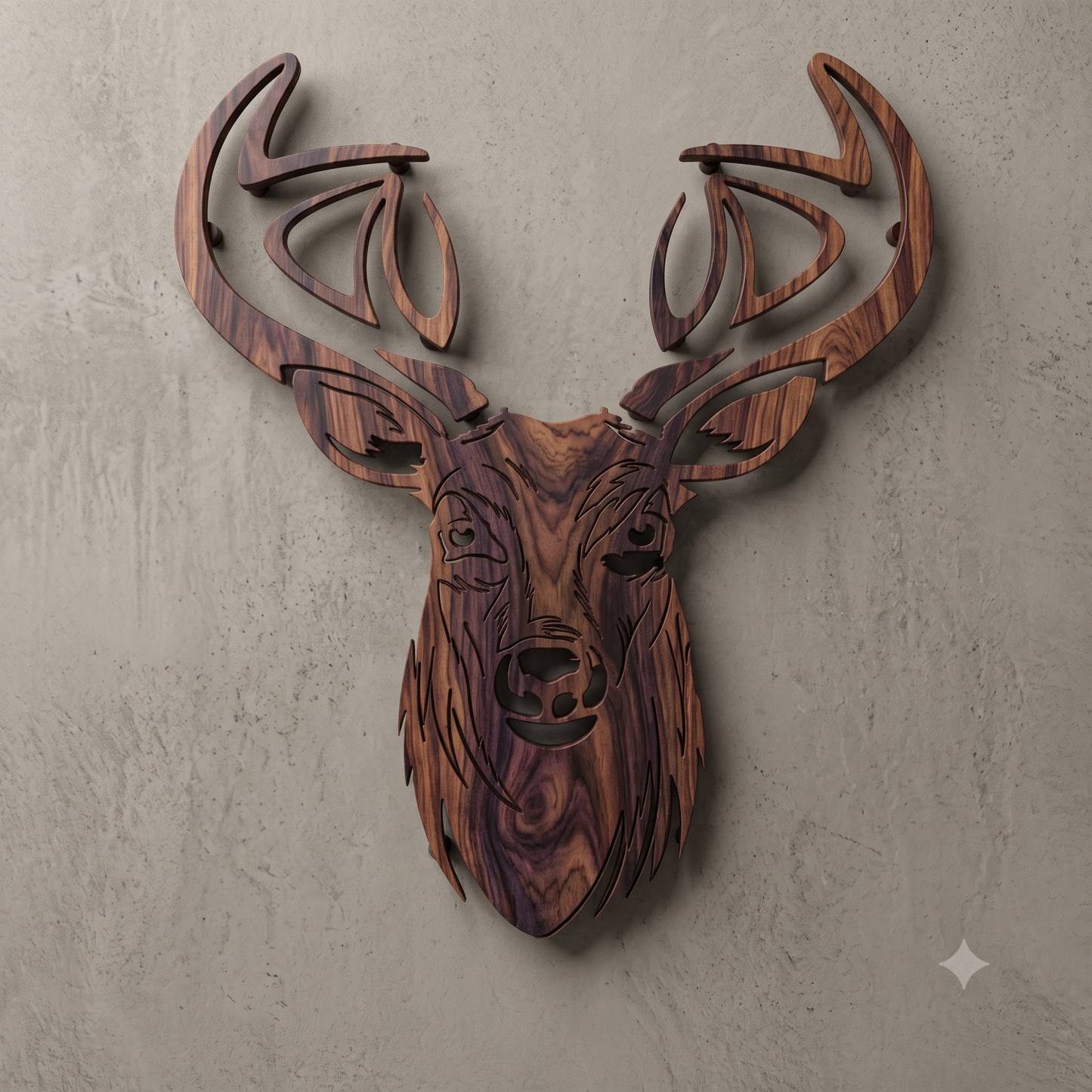 Majestic Stag Head Wall Hanging Art