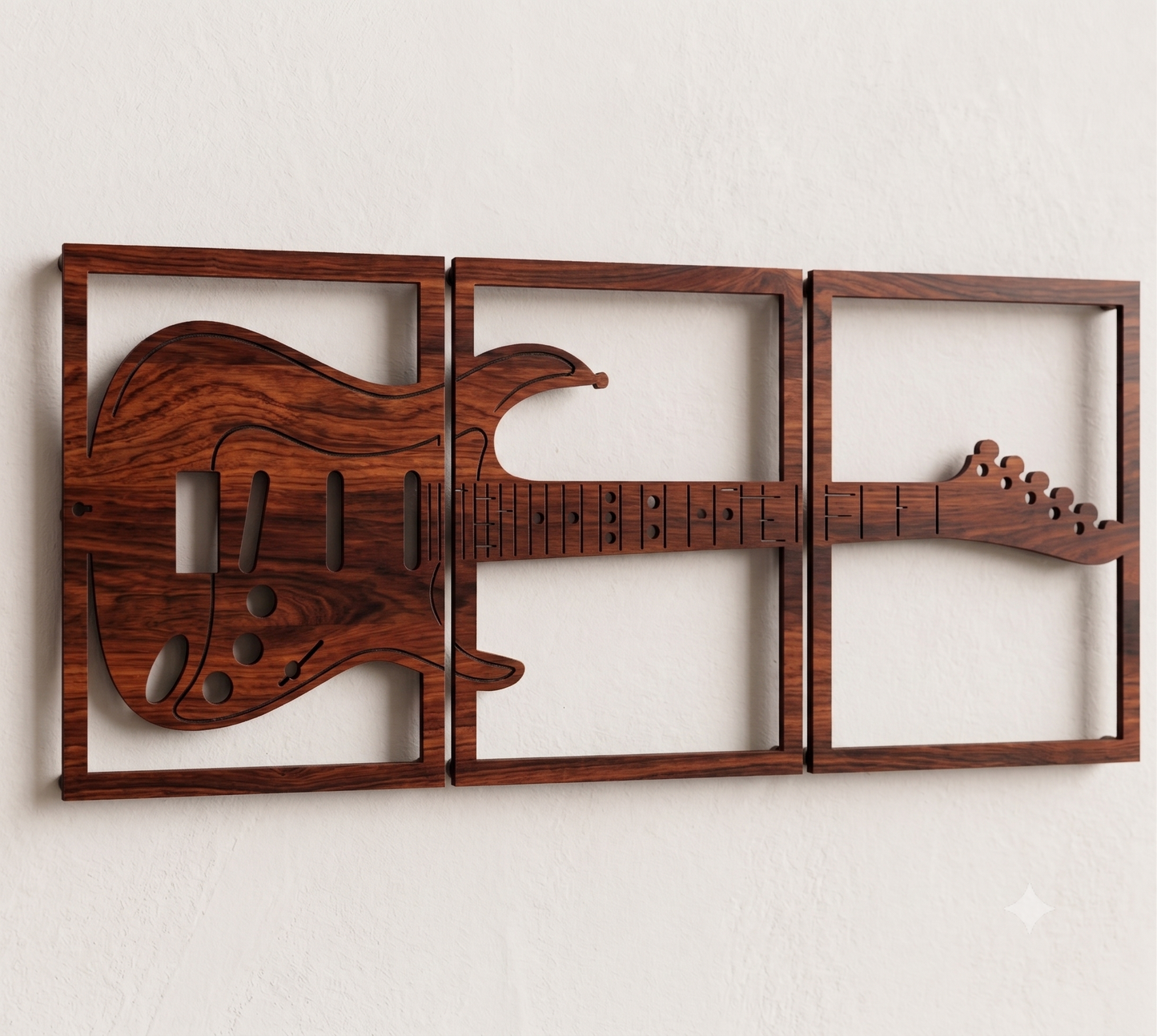 Electric Guitar Triptych 3-Piece Wall Hanging Set