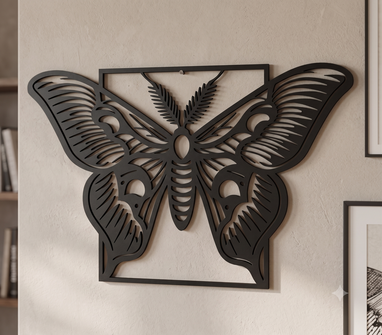 Luna Moth Framed Cutout Wall Art