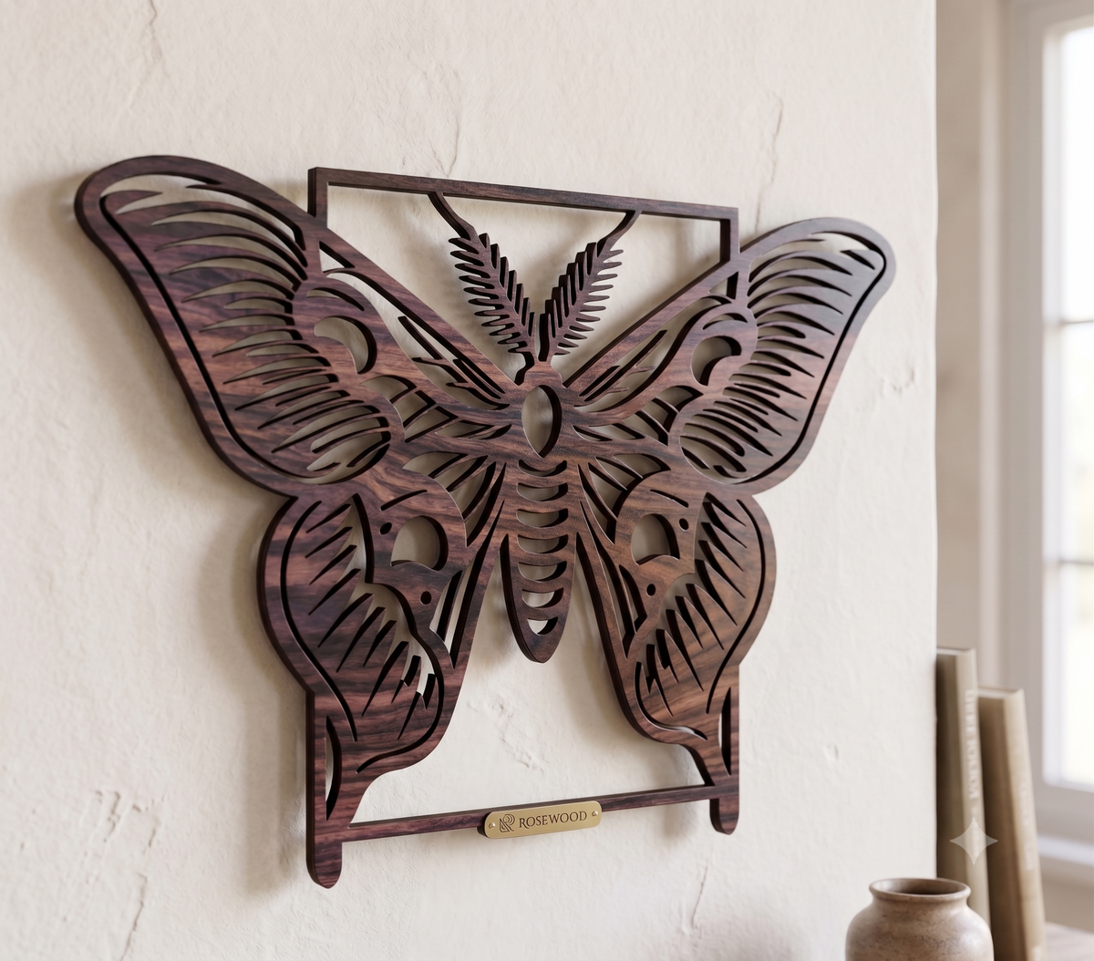 Luna Moth Framed Cutout Wall Art