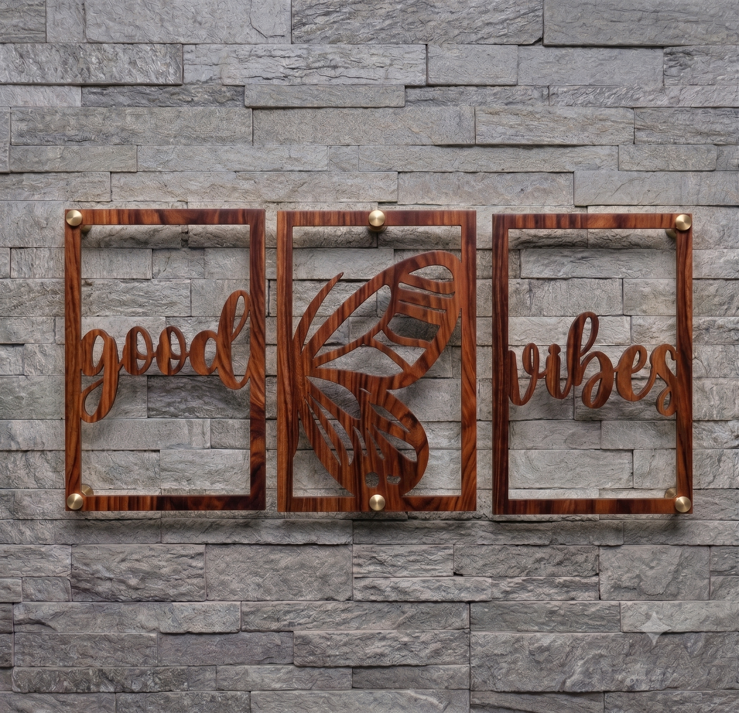 Good Vibes Butterfly 3-Piece Wall Hanging Set