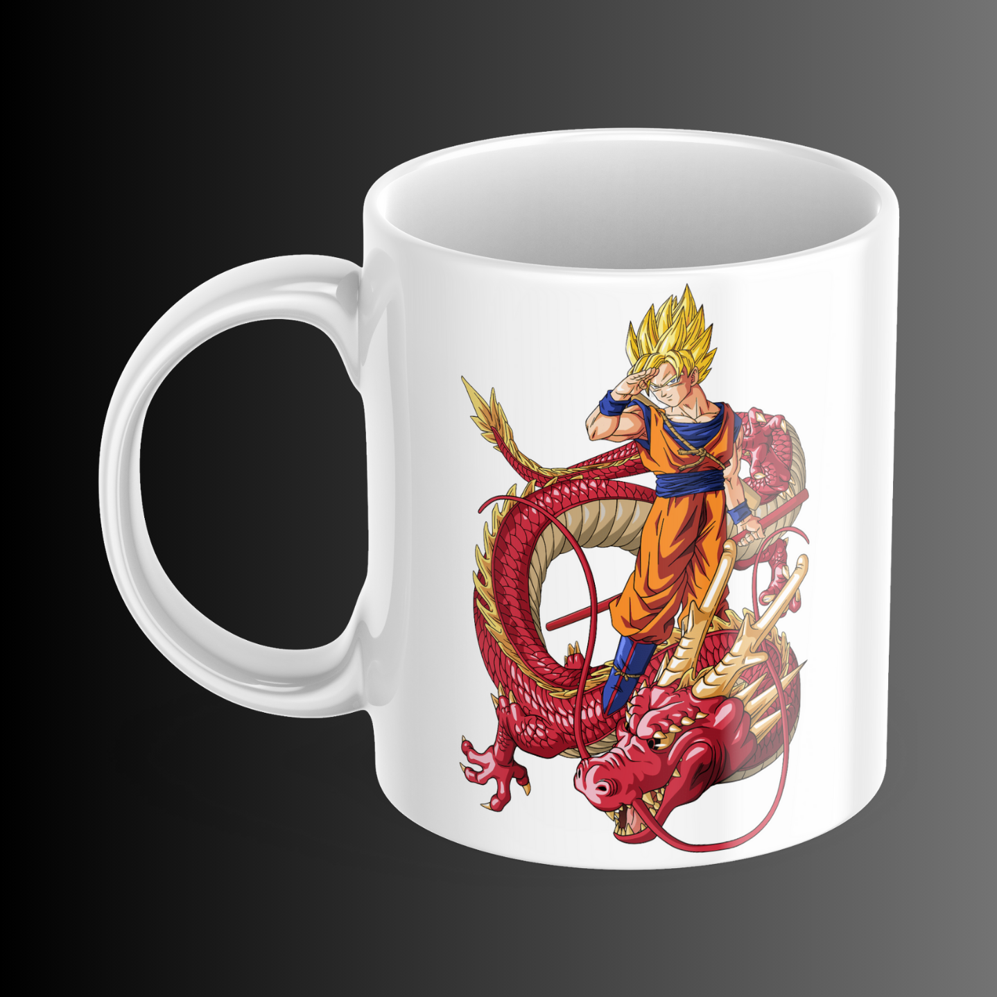 Goku With Dragon Design Mug