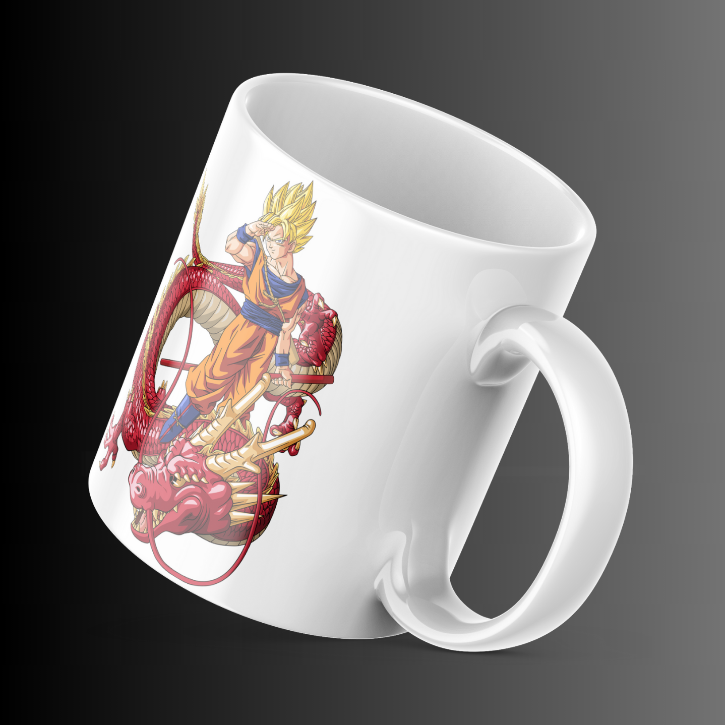 Goku With Dragon Design Mug