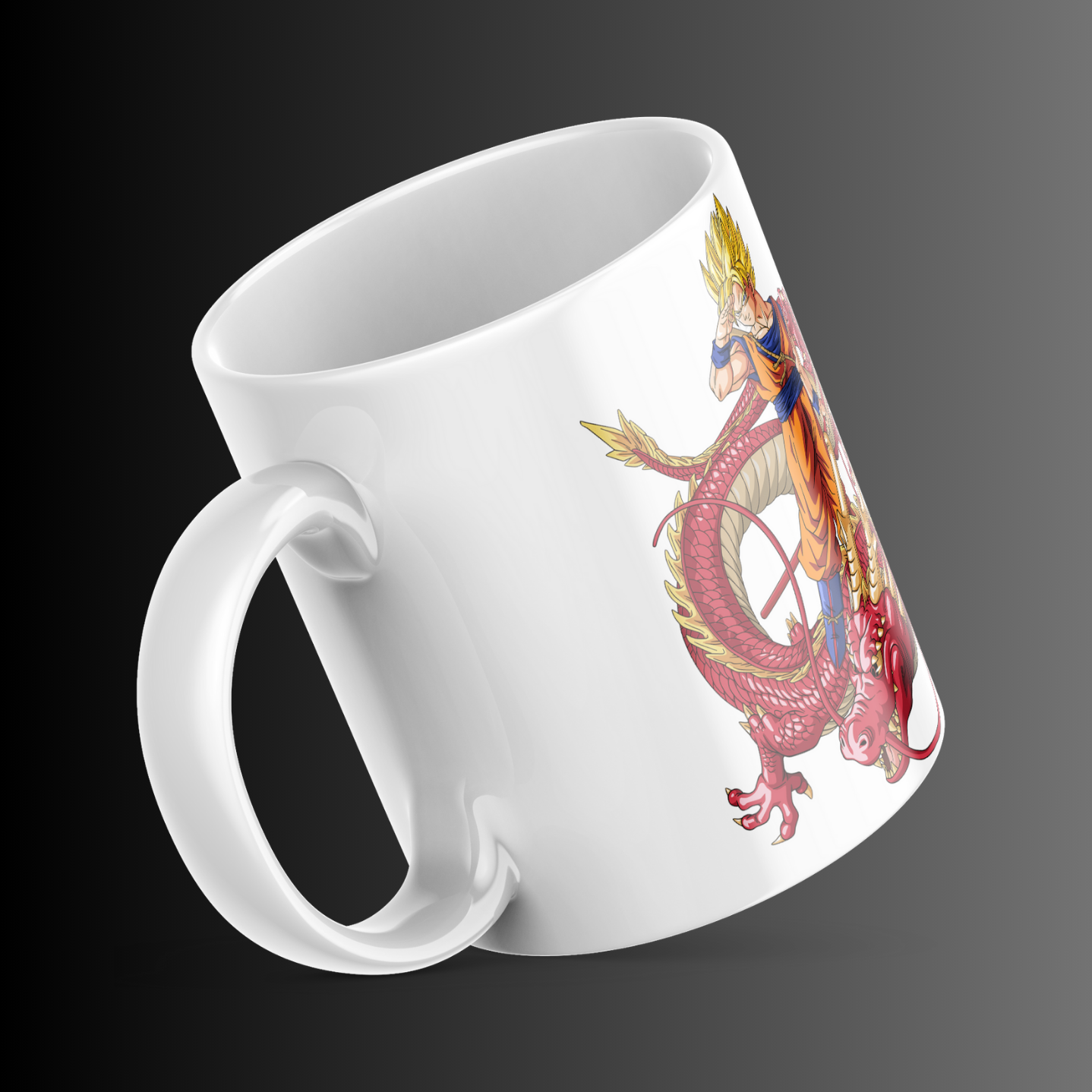 Goku With Dragon Design Mug