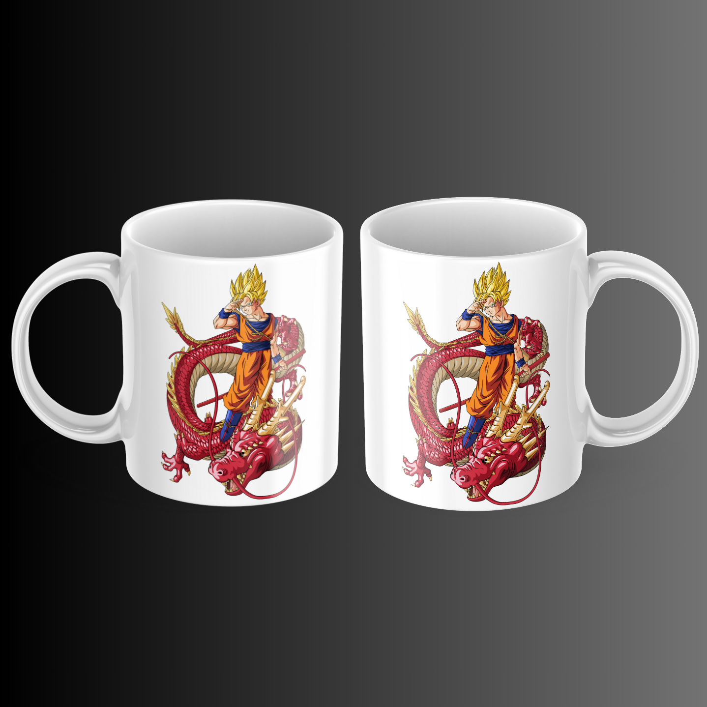 Goku With Dragon Design Mug