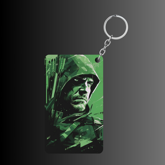 Green Arrow Design Keychain