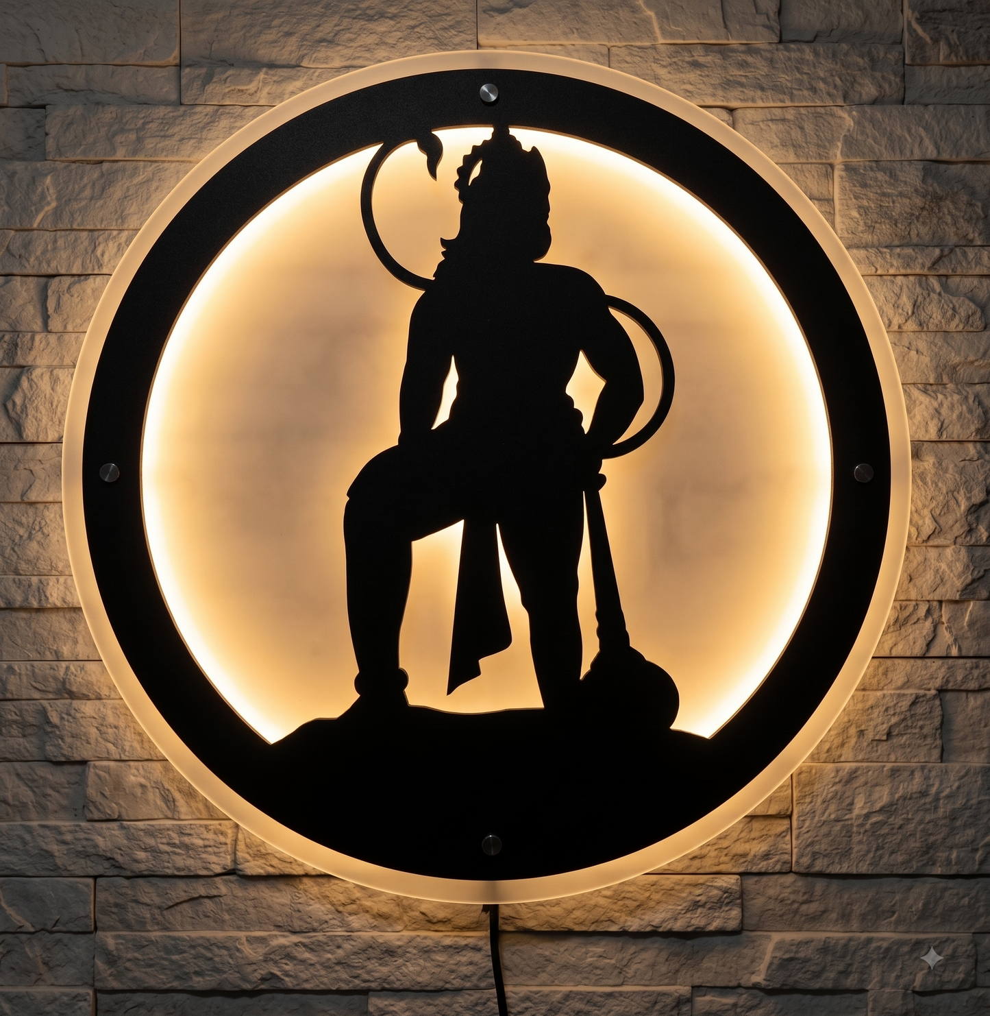 Hanuman Veer Wall Art – Lord Hanuman Spiritual Wall Décor