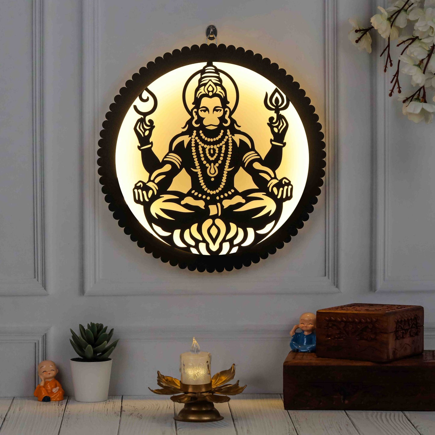 Hanuman Veer Wall Art – Lord Hanuman Spiritual Wall Décor