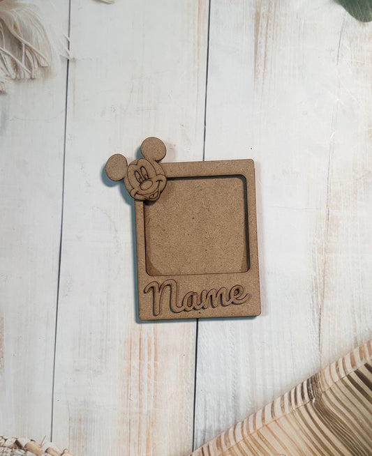 Personalized Wooden Photo Frame with Mickey Mouse Head for Kids – 07KS0023